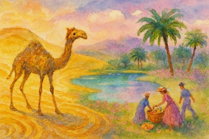 Рука Лили нежно вывела фигуры людей, несущих корзины с угощением пикник на берегу